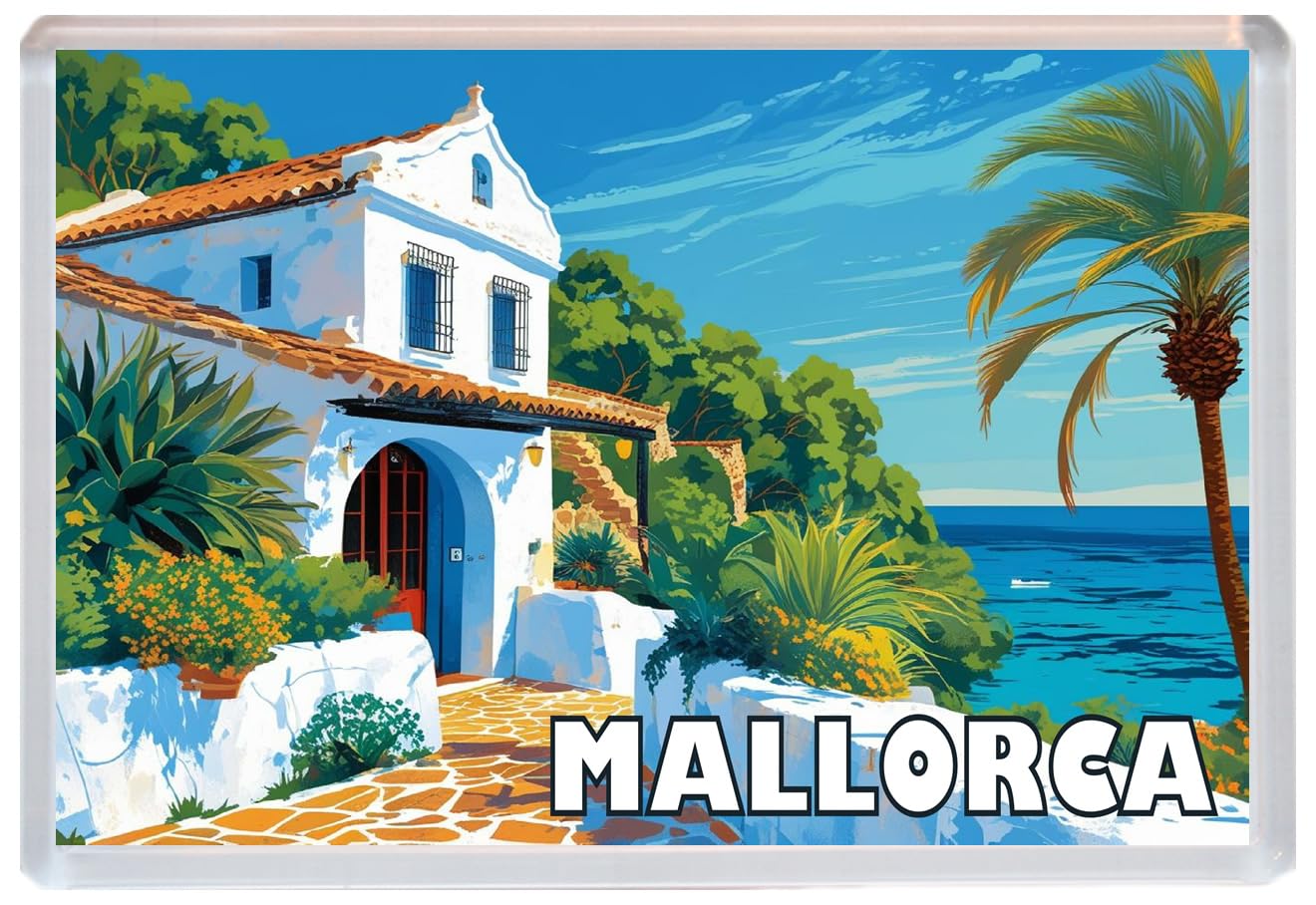 Baked Bean Store Multicolor Mallorca - Jumbo Artistic Fridge Magnet 96 X 67Mm