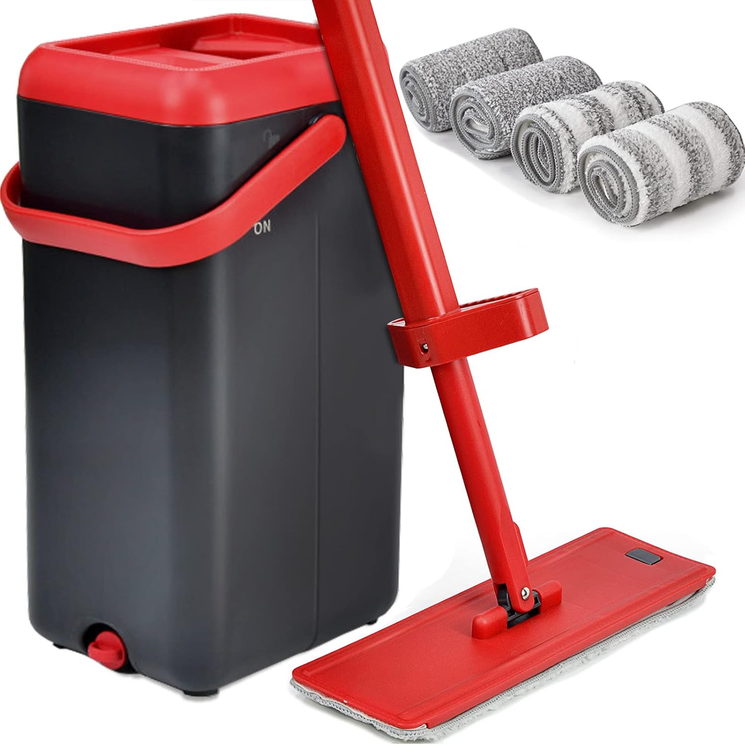 Floor Mop and Bucket Set with Wringer, HoMettler Flat