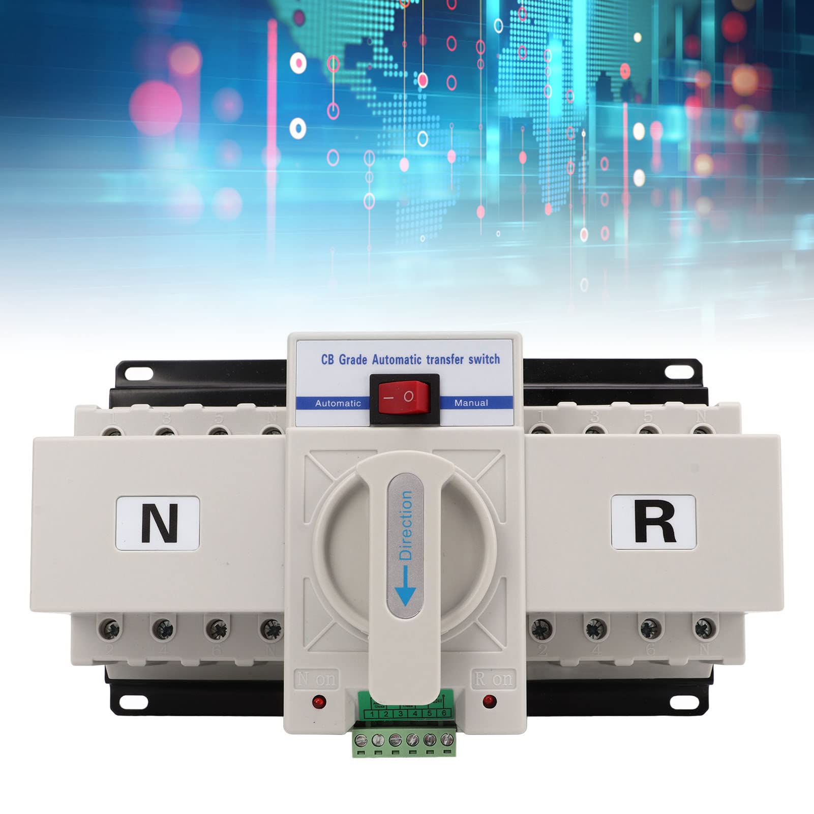 FTVOGUE Interruptor Automático de Transferencia de EnergíA Doble, Diseño Compacto, Funcionalidad Confiable, Clasificación 63 A para Uso Comercial y Residencial