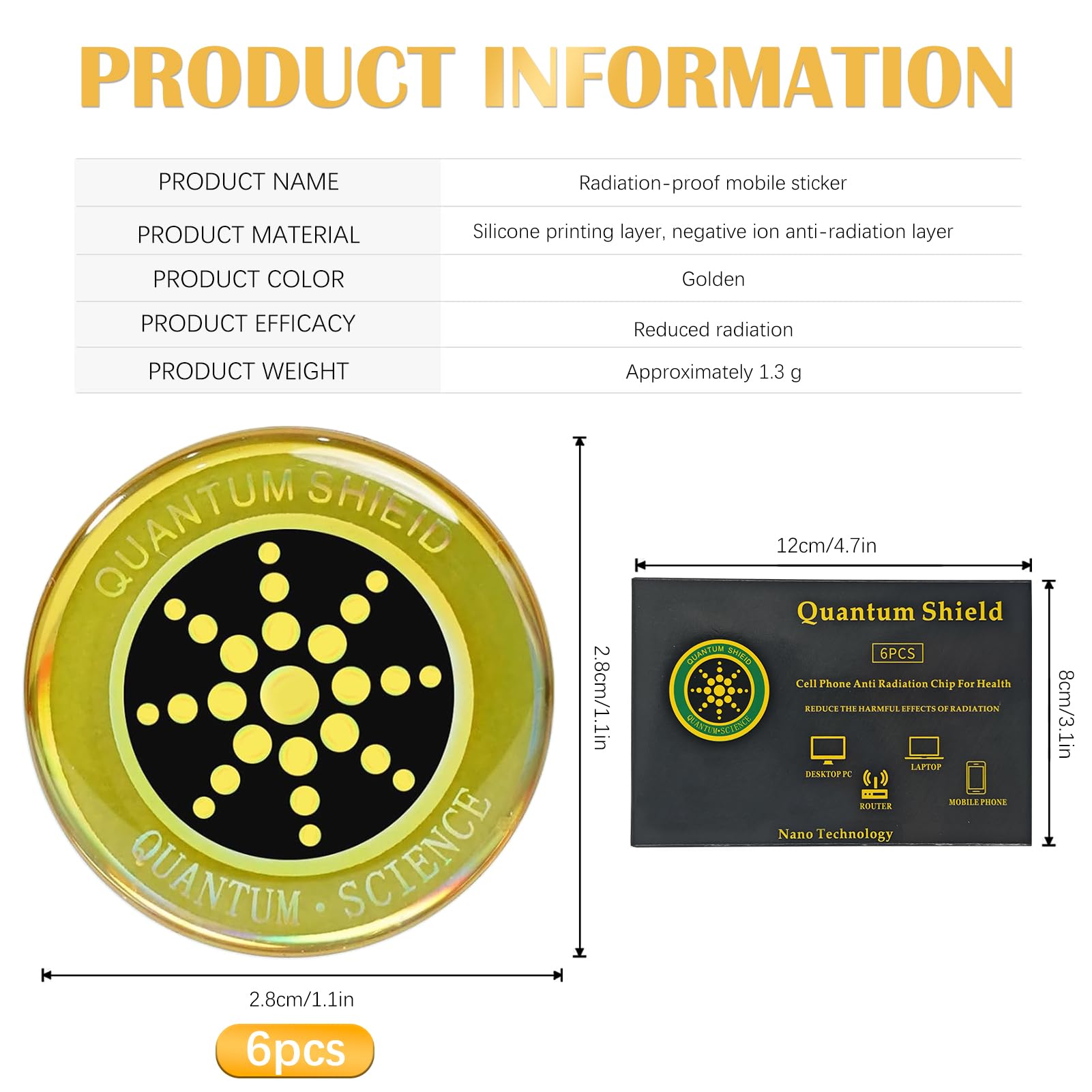 Znnhnn Lot De 6 Autocollants De Protection Pour Téléphone Portable