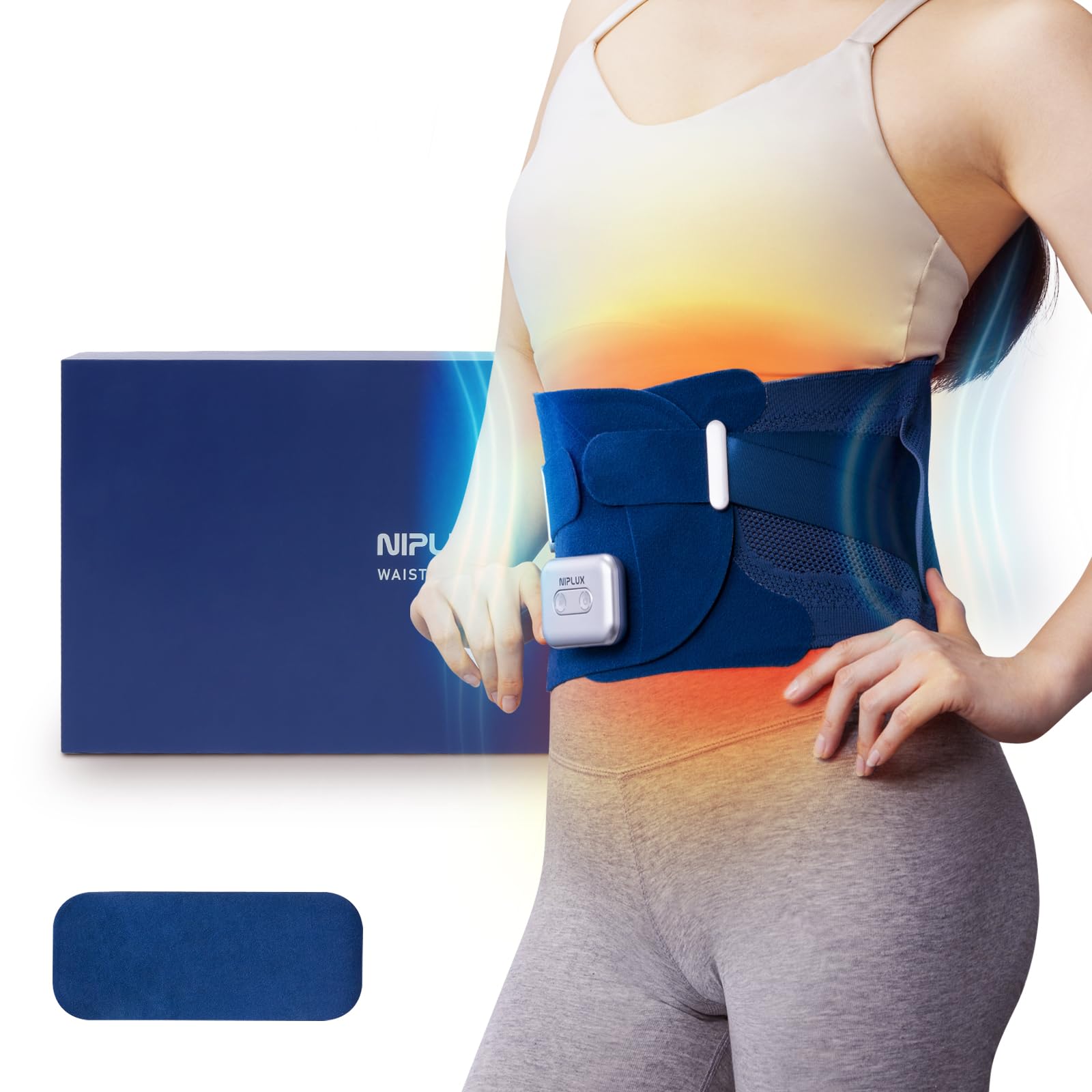 Amazon.co.jp: NIPLUX 電動 腰サポーター 腰 温熱 振動 蝶々型