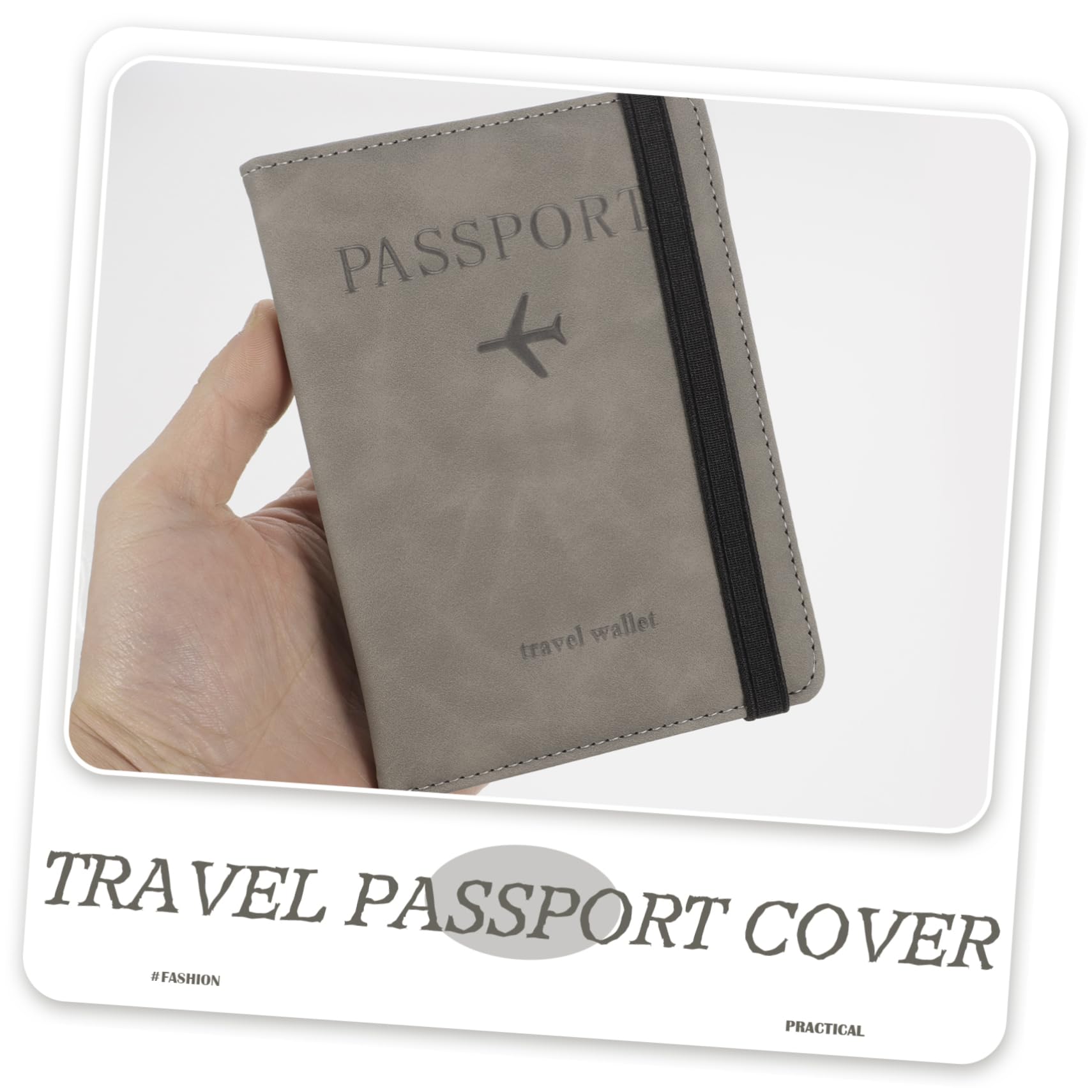 VALICLUD 3pezzi Portapassaporto Pu Multiuso Con Slot Per Carte Custodia Protettiva Per Documenti Da Viaggio Scuro Leggera e Pratica Per Insegnanti e Viaggiatori