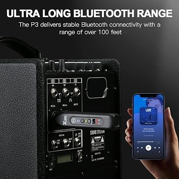 Xvive P3 Bluetooth XLR Receiver for Audio Mixer, Active PA, DJ Systems
