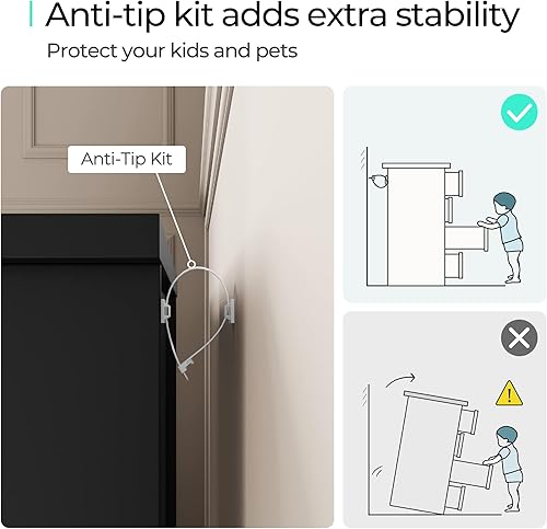 Miniatura 5 de LINSY HOME Cómoda doble de 6 cajones para dormitorio 472 pulgadas de profundidad x 157 pulgadas de ancho x 32 pulgadas de alto color blanco lavado