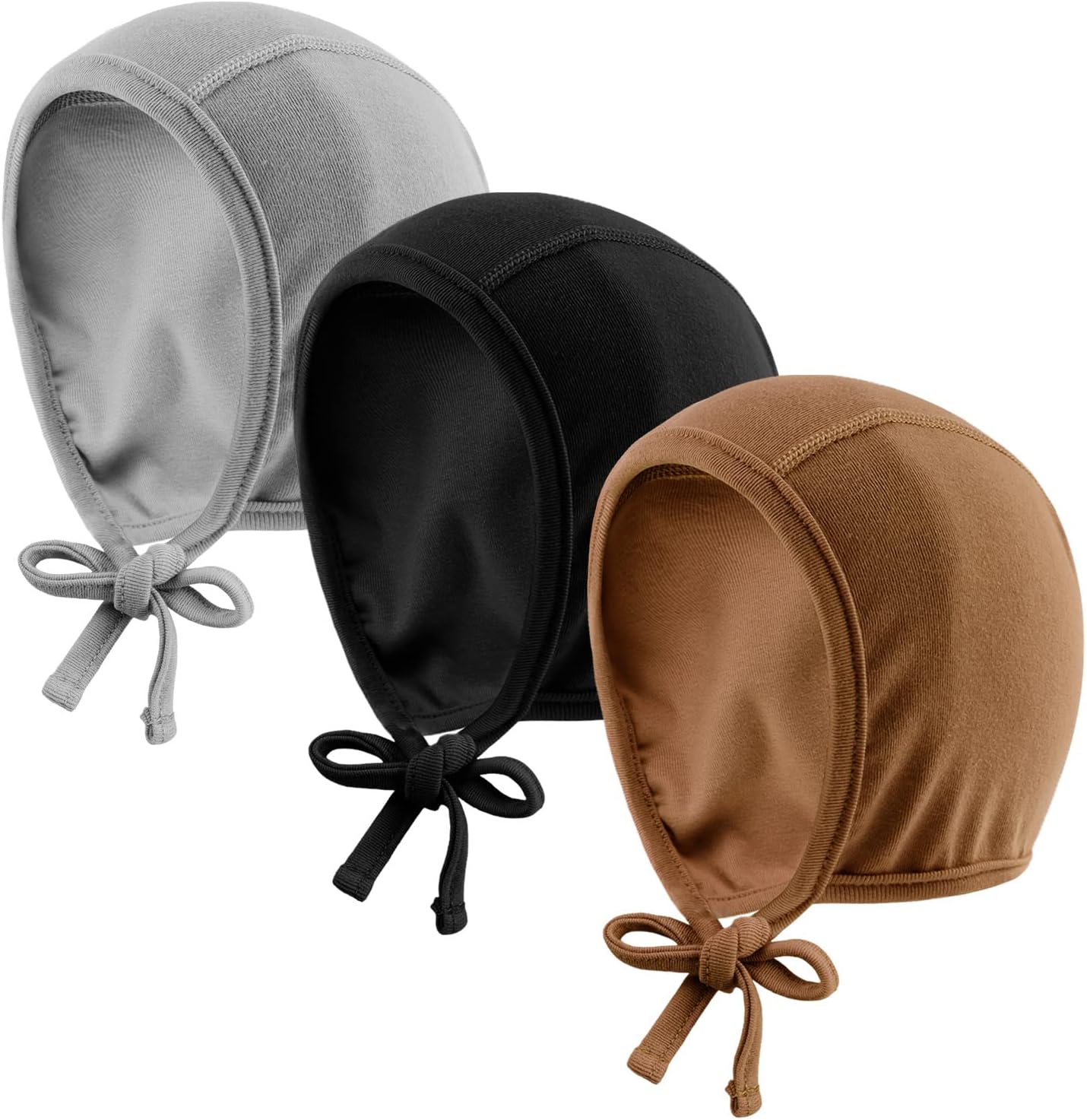 Newborn Baby Hospital Hat Infant Set Head Cap Lovely Ears Belt Beanie 0-6Months