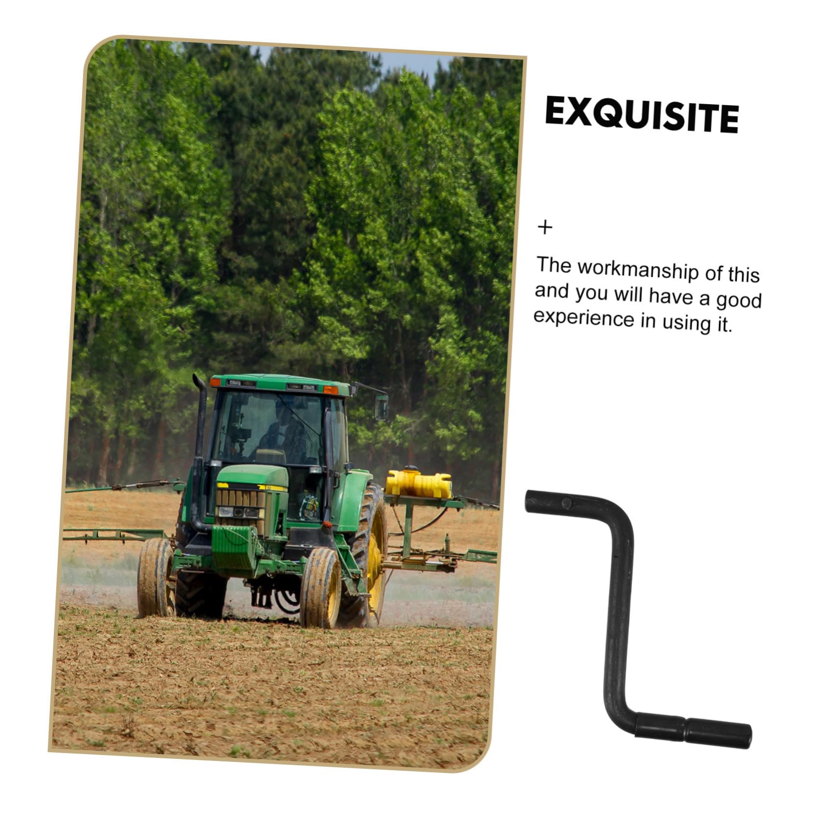 Abaodam Manivelle de Démarrage pour Tracteur Monocylindre en Acier Inoxydable Poignée Ergonomique Confortable Accessoire Solide pour Terrains Variés