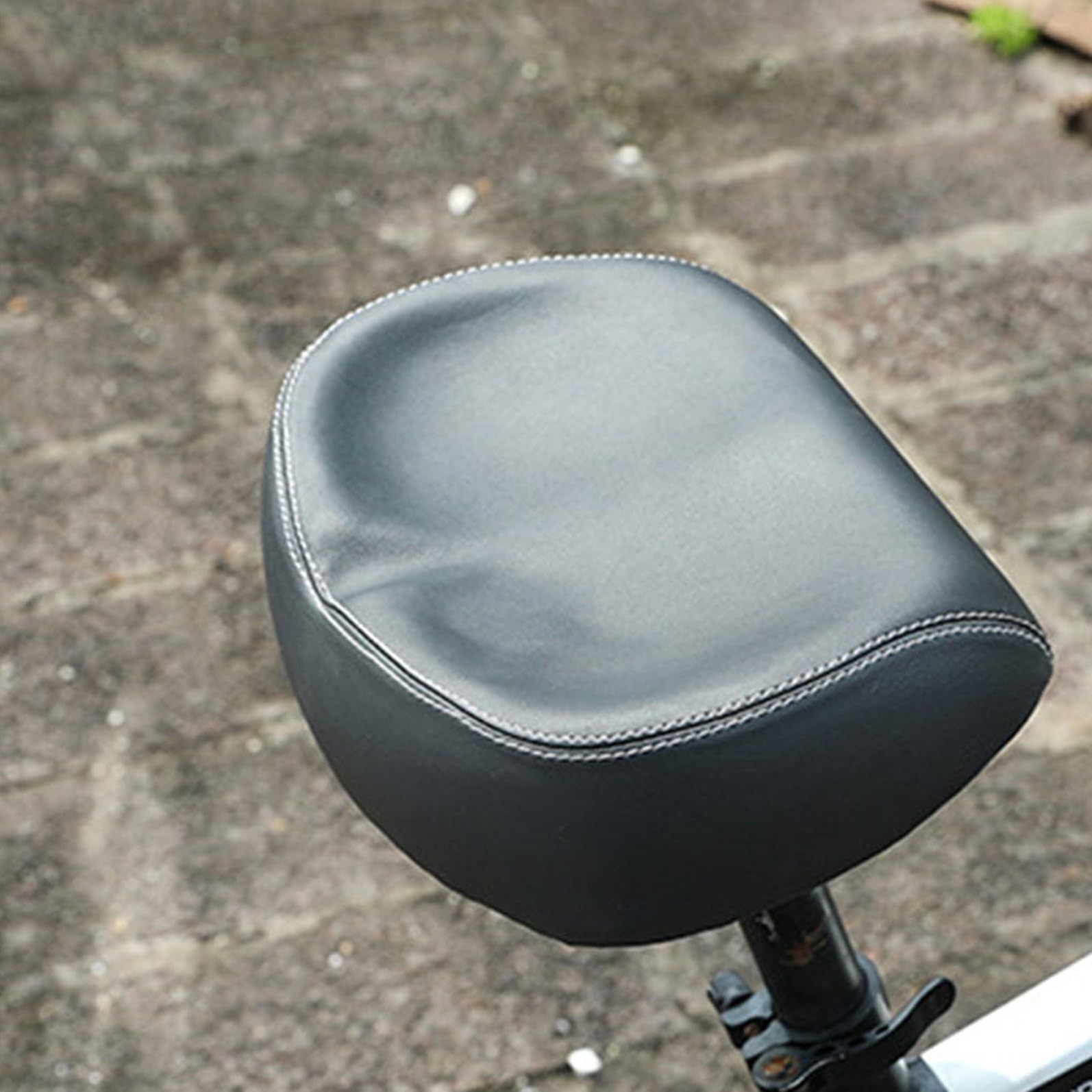 Selle de Vélo Élargie sans Nez pour Vélo de Route, Noire | Nylon et Cuir Pu, Légère et Respirante, Design Ergonomique, pour Bike et Racing Bicycle