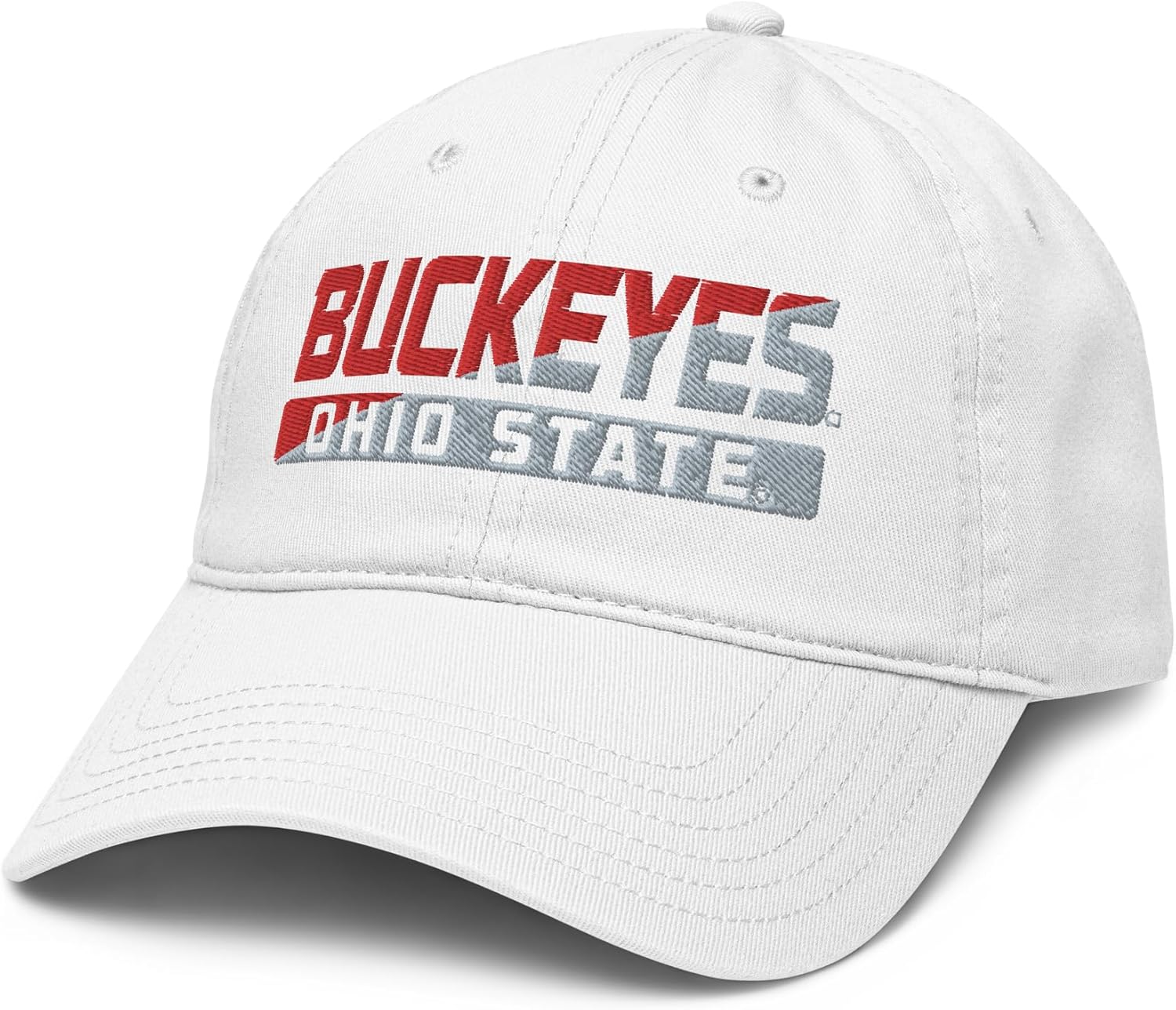 Ohio State Buckeyes Split White Officially Licensed Adjustable Baseball Hat