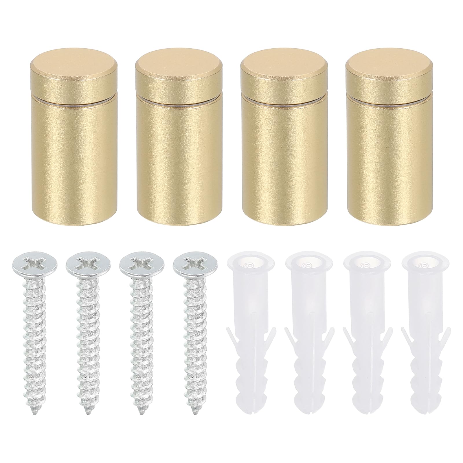 Vis entretoise aluminium pour suspension de cadre acrylique et panneau verre