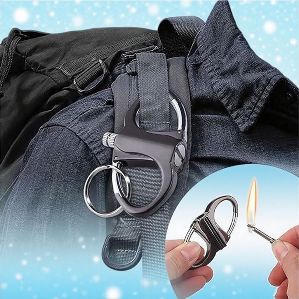 Metal Keychain Lighter, Permanent Match Kerosene Lighter, Outdoor Portable, Suitable for Outdoor Camping Gift(2pack Gold)
