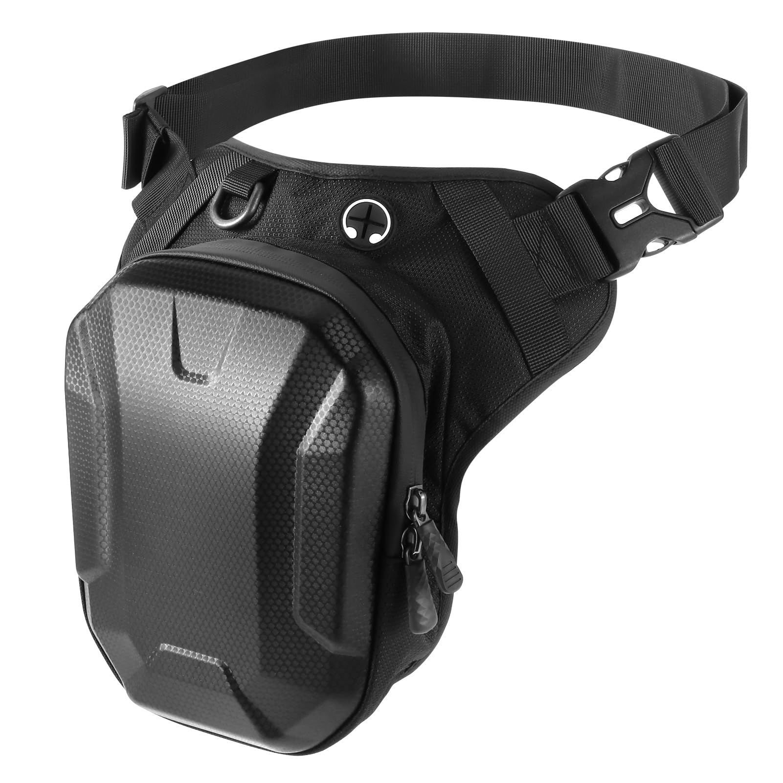 Sacoche de jambe pour moto, étanche en EVA rigide, sangle de jambe réglable et sac banane 2 en 1, prise casque, grande capacité, sac de sport pour cyclisme, randonnée, voyage