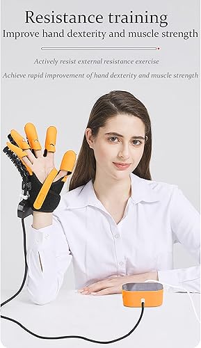 Miniatura 8 de Guantes de robot de rehabilitación 2024, equipo de recuperación de trazo de mano, dispositivo eléctrico de entrenamiento de mano con dedos, equipo
