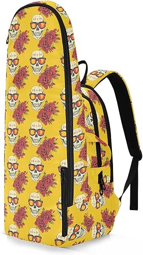 Miniatura 2 de Sporting Goods - Bolsa de tenis de gran almacenamiento, estilo mexicano, Cinco de Mayo, gafas de sol de calavera, 3 raquetas de bádminton para