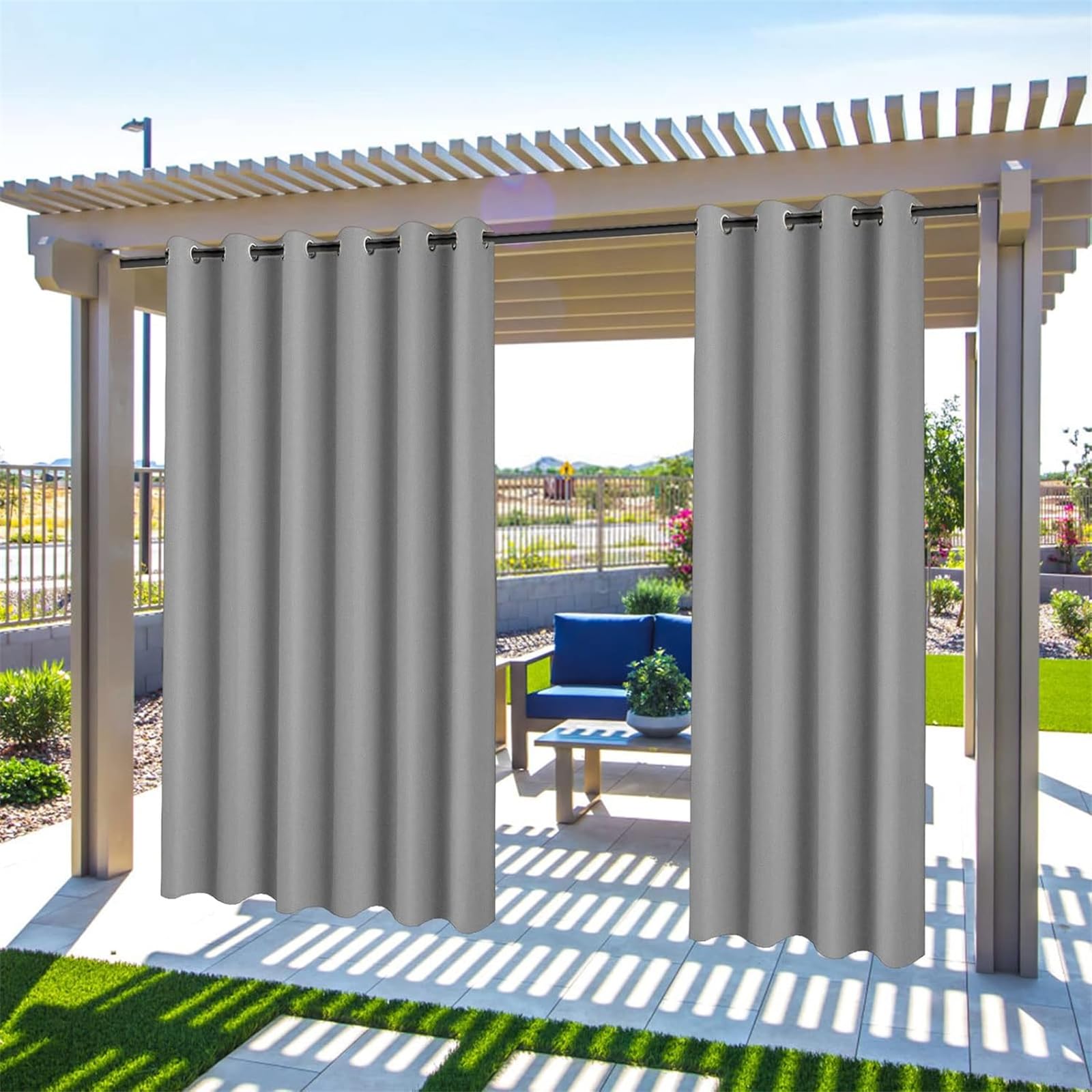 Rideau Occultant Exterieur Imperméables 1 Piece 222 * 120cm（L*H）