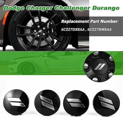 Miniatura 5 de 4 tapas centrales de rueda de 2.5 pulgadas para Dodge Charger Durango Dart 2015-2020 JeepChrysler