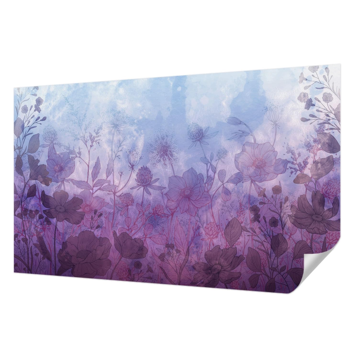 Papier Peint Auto-Adhésif 416x254 cm Tulup décoration murale panoramique salon fleurs