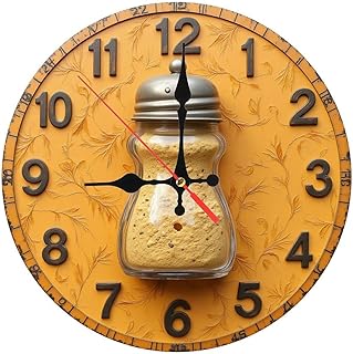 Vintage Shaker Wall Clocks - 10 Inch Non-Ticking Wall Clock for Entryway Farmhouse Bedroom Decor