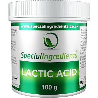 Special Ingredients Vegan Lactic Acid Powder 100 g Pure Food Grade German Labels and Instructions