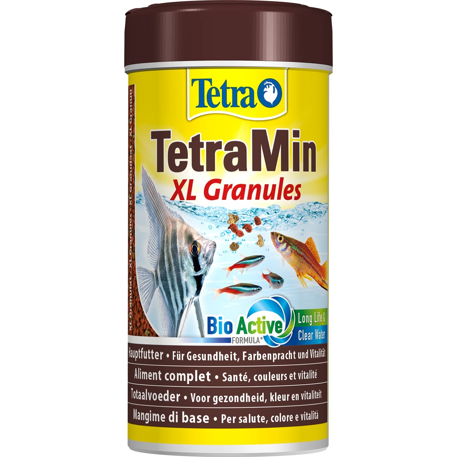 Tetra TetraMin XL Granules - Alimento para peces en forma de gránulos finos para peces ornamentales de agua dulce más grandes, 250 ml