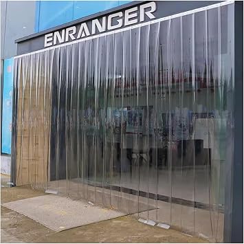IBOWZ PVC Smooth Plastic Strip Door Curtain Plastic Strip Door Curtain Clear PVC Curtain Strips Wind and Sound Insulation for Pavilions, Gardens, and Cold Storage Rooms