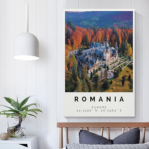Miniatura 5 de Rumänien Poster Bunter Druck, Rumänien Wandkunst, Rumänien Foto Dekor, Canvas Wall Art Print Poster For Home School Office Decor Unframe-style