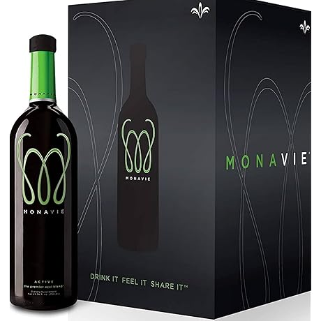 MonaVie Active, 1 Case | 4 Bottles, 25.3oz Each | Fruit Juice- Antioxidants