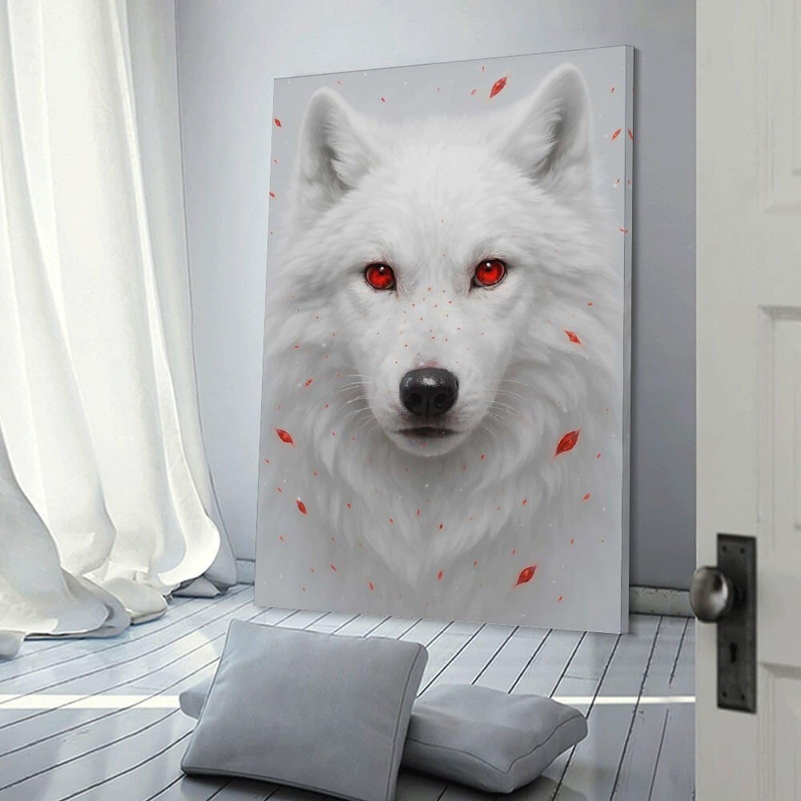 Junmoney Fierce Beauty Unleashed Wall Art Print, 24x36inch(60x90cm), for Entryway, Lounge Links Or Small Walls, Decorative Wall Art for Narrow Spaces