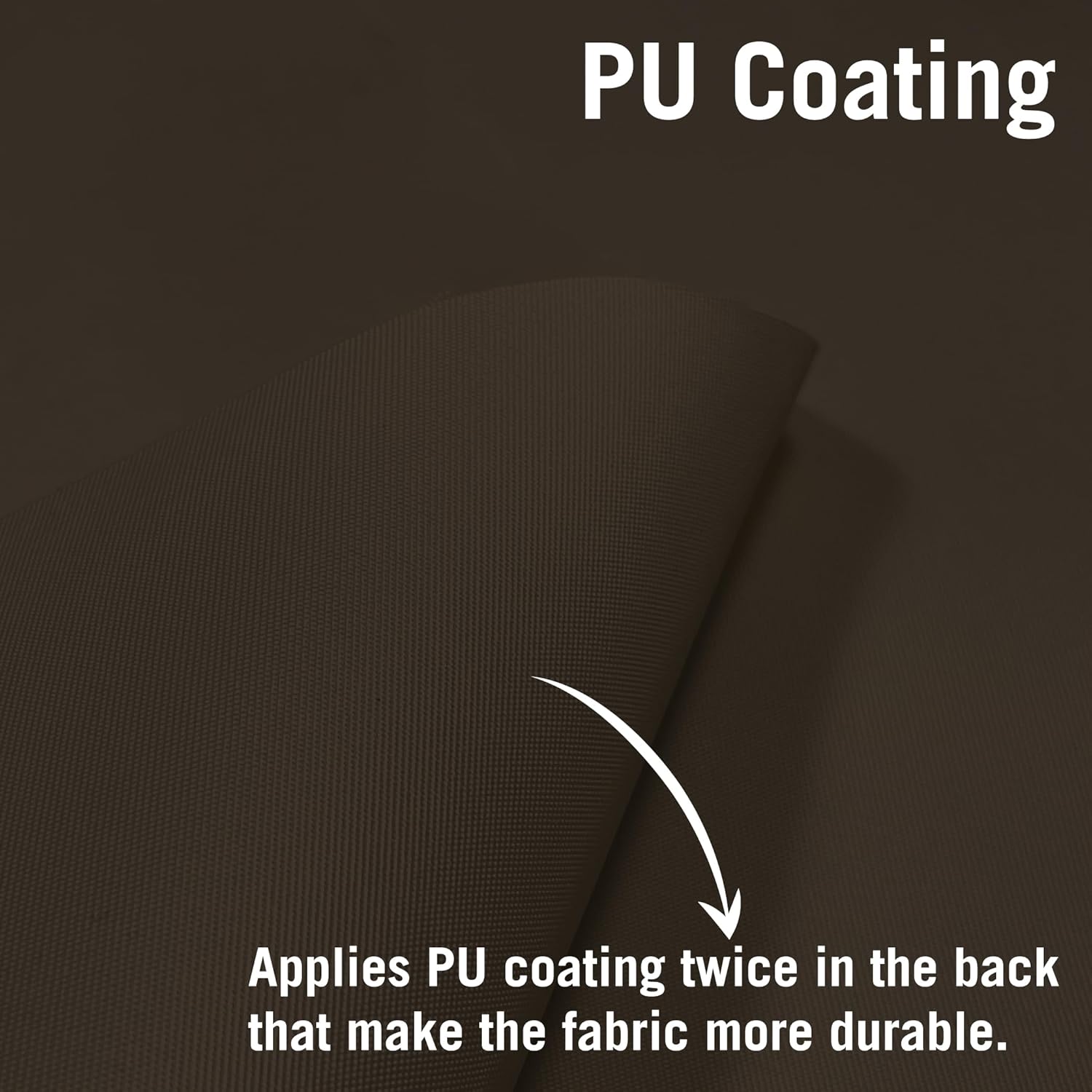 100x200D Nylon Fabric 58” Wide with Water Repellent and PU Coating for Outdoor/Indoor, DIY Craft, Bags, Accessories, Travelware, Upholstery, Curtain, Tarp, Gear Sack.(Dark Roast Brown, 5 Yard)