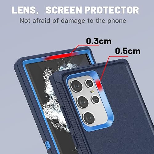 Miniatura 5 de AICase para Galaxy S22 Ultra con protector de pantalla, funda resistente a caídas con protección completa, cuerpo completo, robusta, a prueba de