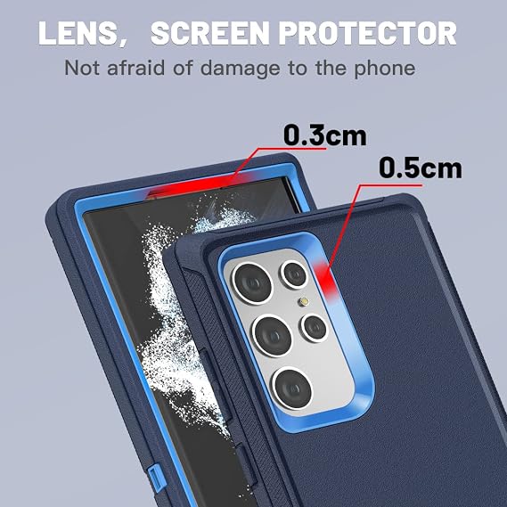 AICase for Galaxy S22 Ultra Case with Screen Protector,Heavy Duty Drop Protection Full Body Rugged Shockproof/Dust Proof Military Protective Tough Durable Phone Cover for Samsung S22 Ultra 6.8