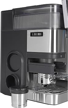 Ninja Luxe Essential 2'si 1 arada kahve makinesi, latte, cappuccino ve espresso makinesi, entegre fasulye değirmeni ve süt köpürtücü, kullanımı kolay kahve makinesi, 2 önceden ayarlanmış modlu süt