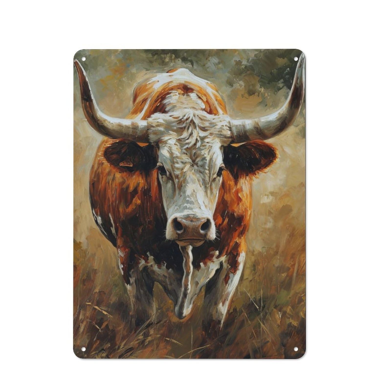 Junmoney Bovine Gaze Old Fashioned Retro Metal Sign 40X30cm Featuring Vintage Wall Decor For Kitchen, Hallway, Bar Or Small Cafe