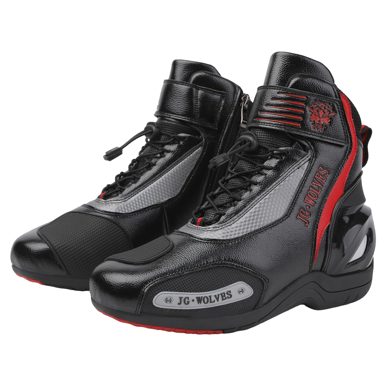 Botas de Moto, Zapatos Moto Hombre Cuero Zapatillas Calzado Motorista