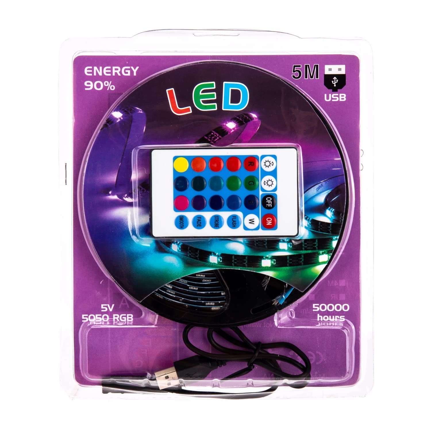 LED Strips Lights 5M with Remote, Flexible RGB Color Changing Led Lights Kit for Bedroom, DIY Color Options LED Strip for Home Decoration, Bar, Kitchen, Party