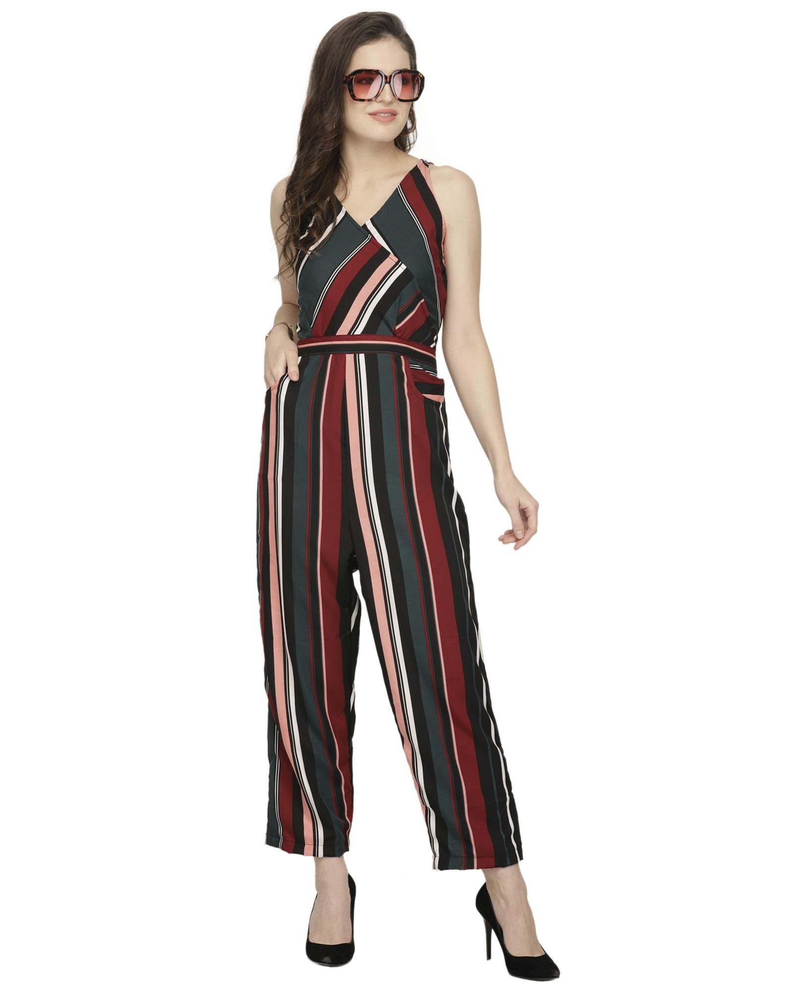 sayesha Multi Stripes Crepe Jumpsuit-picture-11