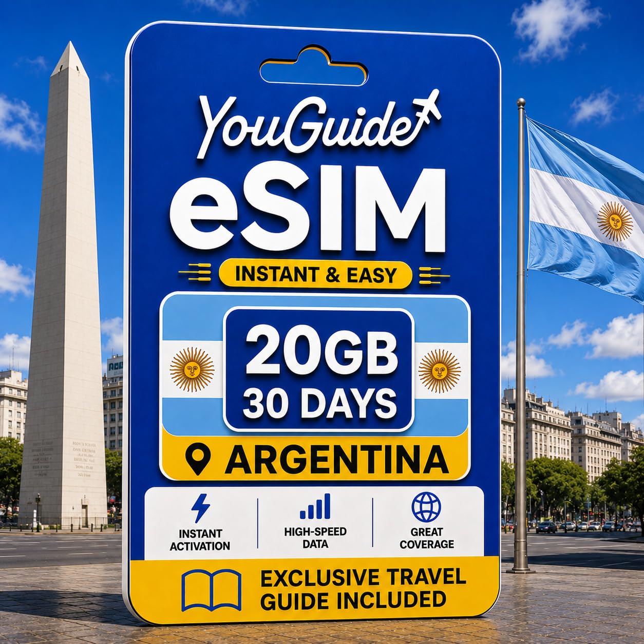 Argentinien eSIM 20GB 30Days