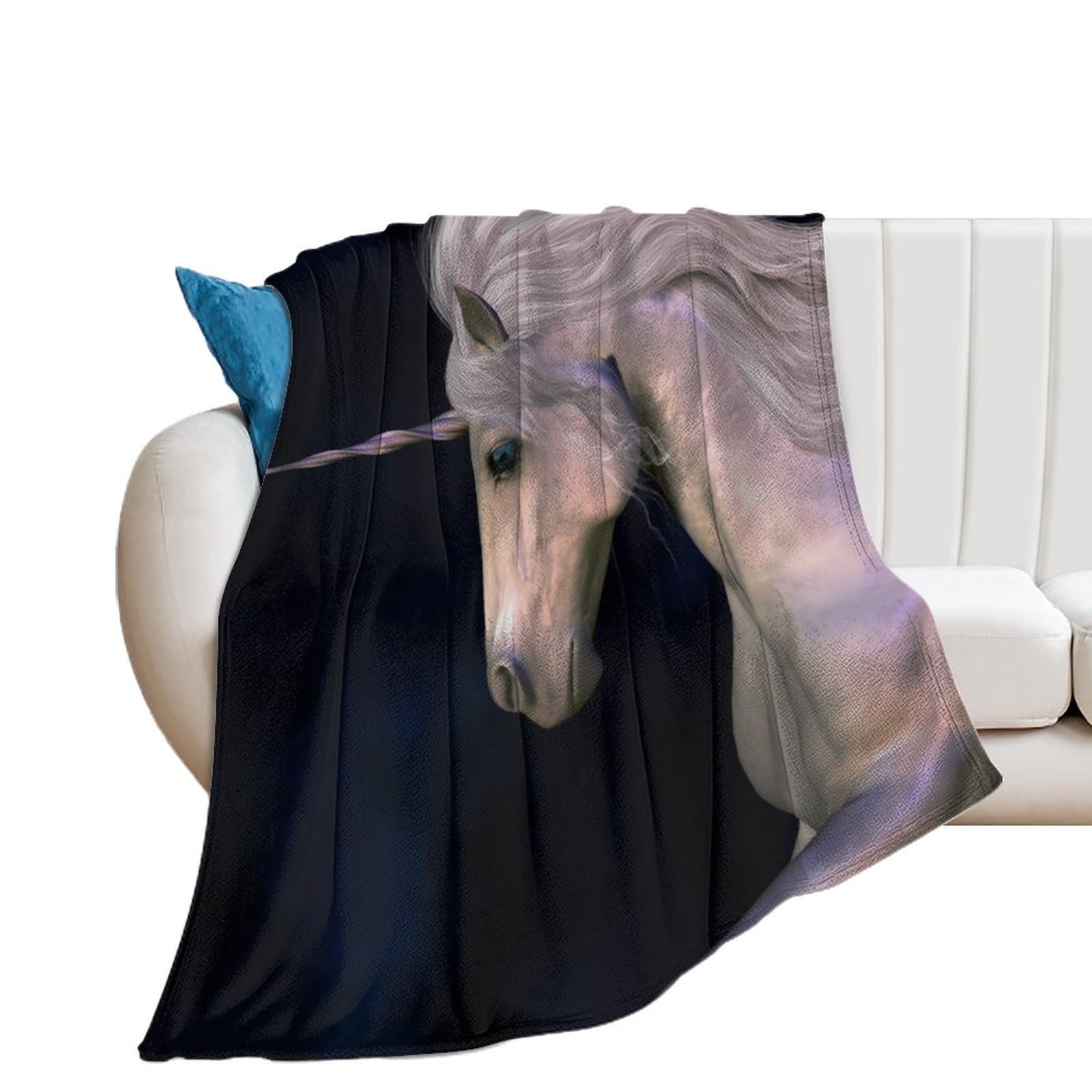 Couverture polaire licorne chaude contre les frissons : votre jeté flanelle isolant 150x200