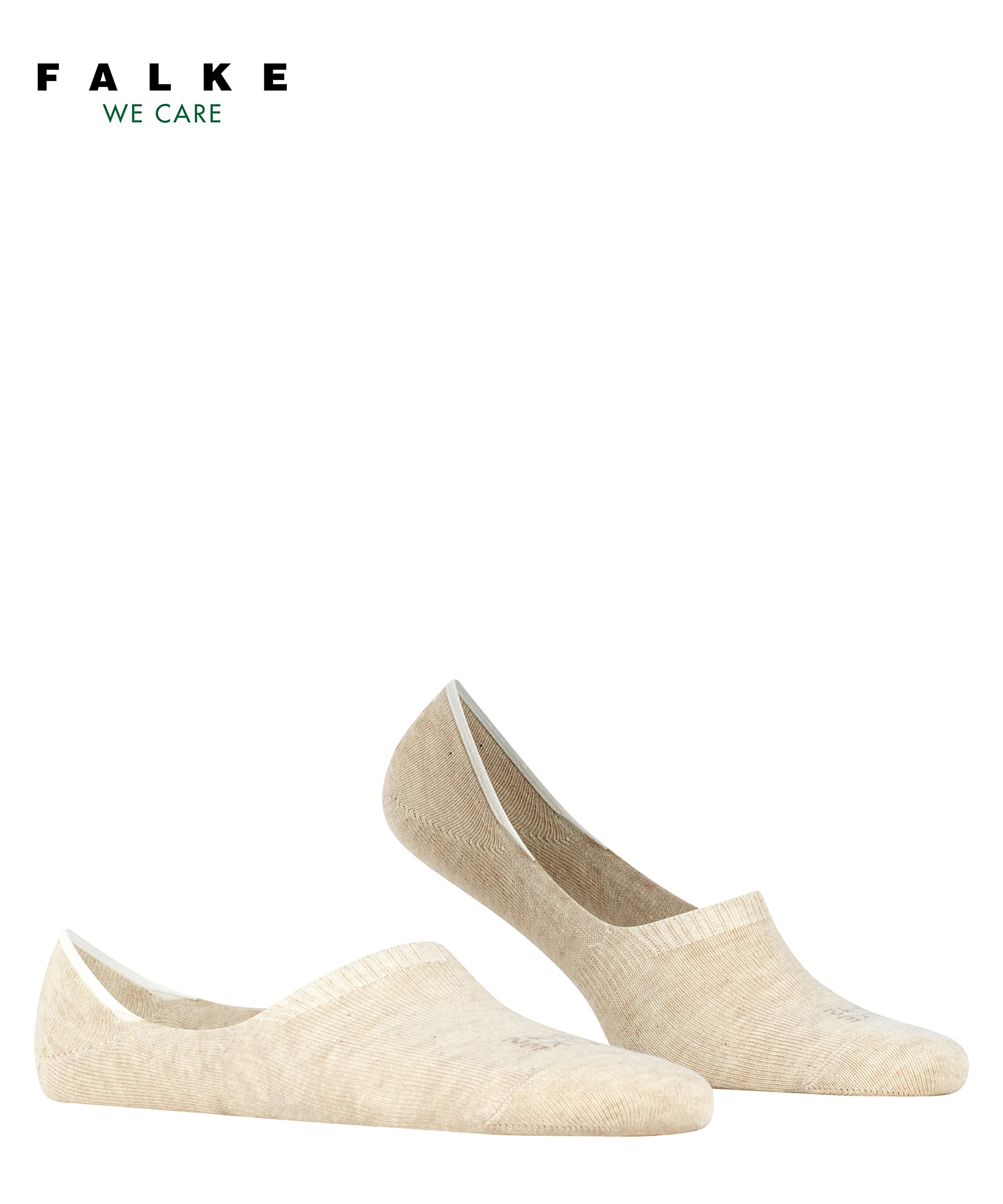 FALKE hombre Invisible Step High Cut calcetines invisibles transpirable sostenible algodón no-show sistema antideslizante invisible en la zona del talón no resbala en los zapatos lisos finos 1 par