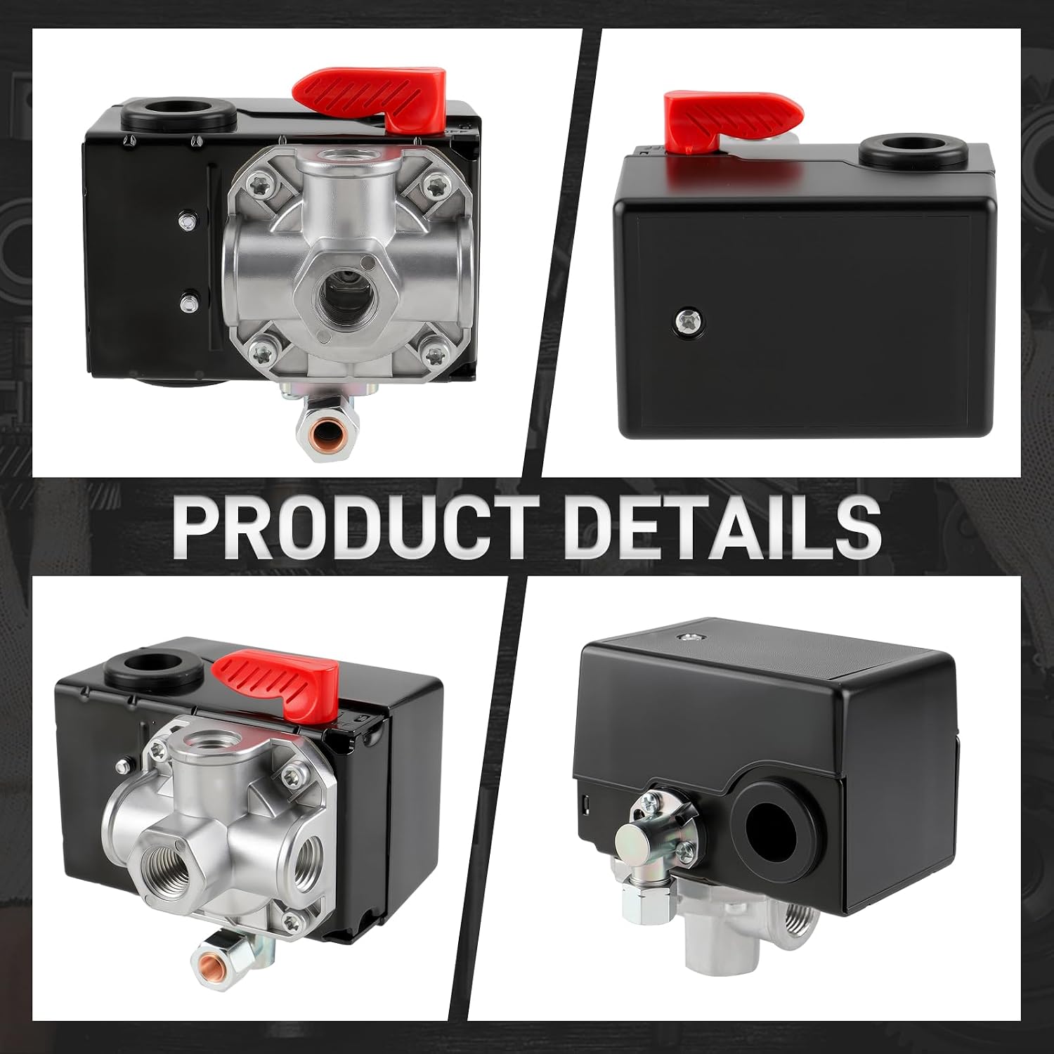 Z-D26612 Pressure Switch Z- for Porter Cable 150/120 PSI D26612 4 Port 120 Volt
