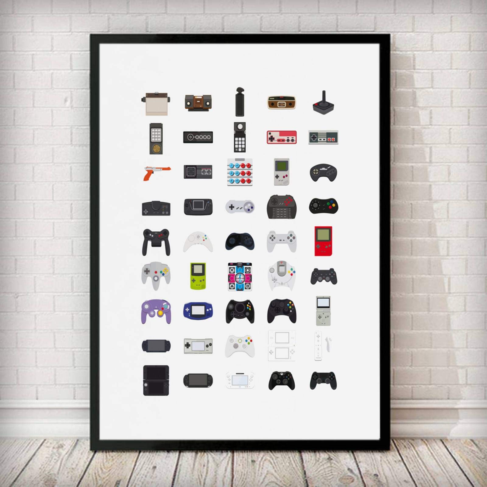 BIEMBI Controladores de videojuegos modernos Pósteres Sala de juegos Cuadros decorativos Dormitorio Decoración Impresiones Arte retro Impresión en lienzo Imagen 60x90cm Sin marco