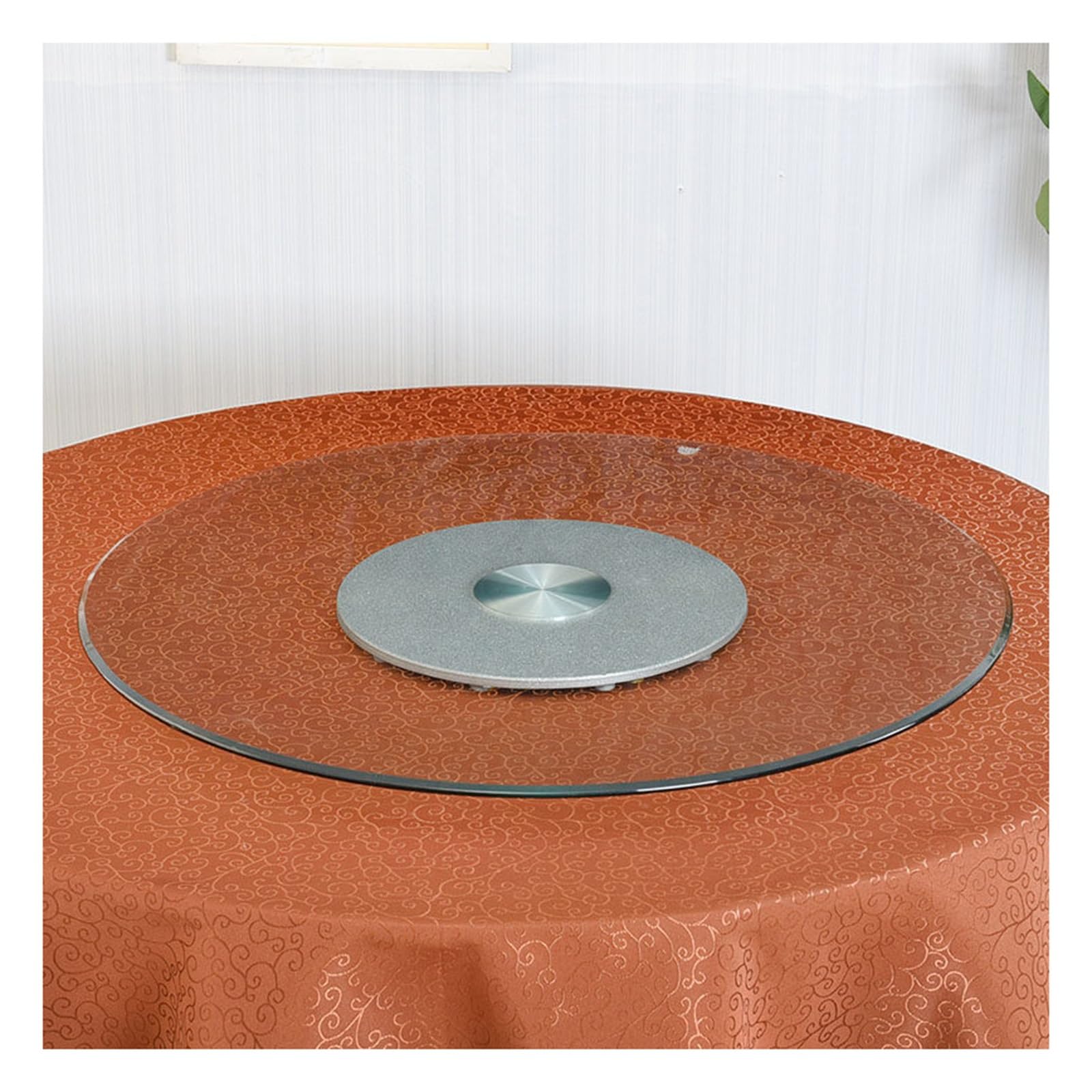 Plateau de service rotatif en verre trempé haute résistance de 60cm