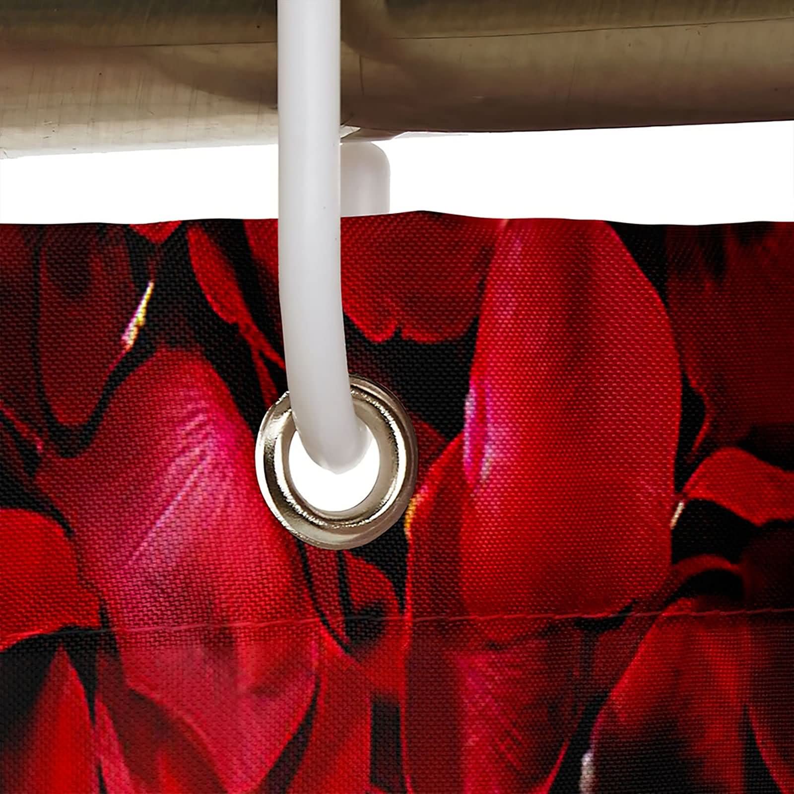 ENFETE Roses douchegordijn anti-schimmel douchegordijn romantische 3D waterdichte douchegordijnen 180 x 200 cm geschikt voor badkamer baden met 12 plastic haken