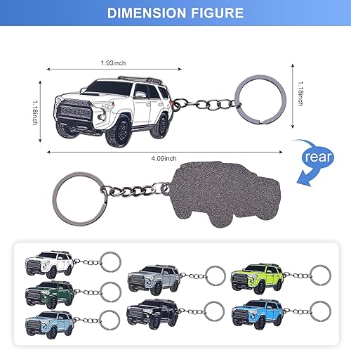 Miniatura 2 de Bonilaan 4Runner - Accesorios para llavero con 4 corredores, modificaciones de 3 4 y 5 generación para accesorios de automóvil Toyota TRD (verde