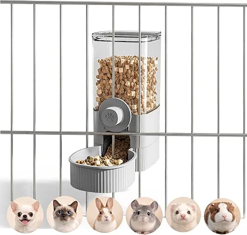 Auto Gravity Food Dispenser for Cage Hanging, 41OZ Capacity Hanging