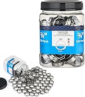 Vista 8 de Paquete de 200 anillos de abrazadera Pex de 3/4 pulgadas, anillo de crimpado PEX de acero inoxidable 304 premium, abrazaderas de ajuste Pex