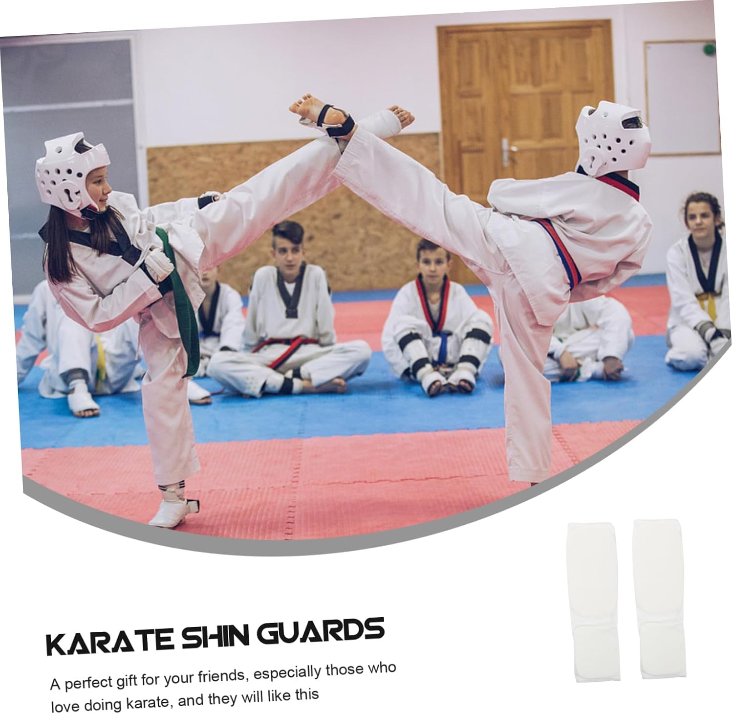 VANZACK Shin Guards with Non-Slip Design for Adult Karate Taekwondo Protective Calf Pads Absorbing Impact Energy Athletic Leg Guards for Martial Arts Training and Sparring