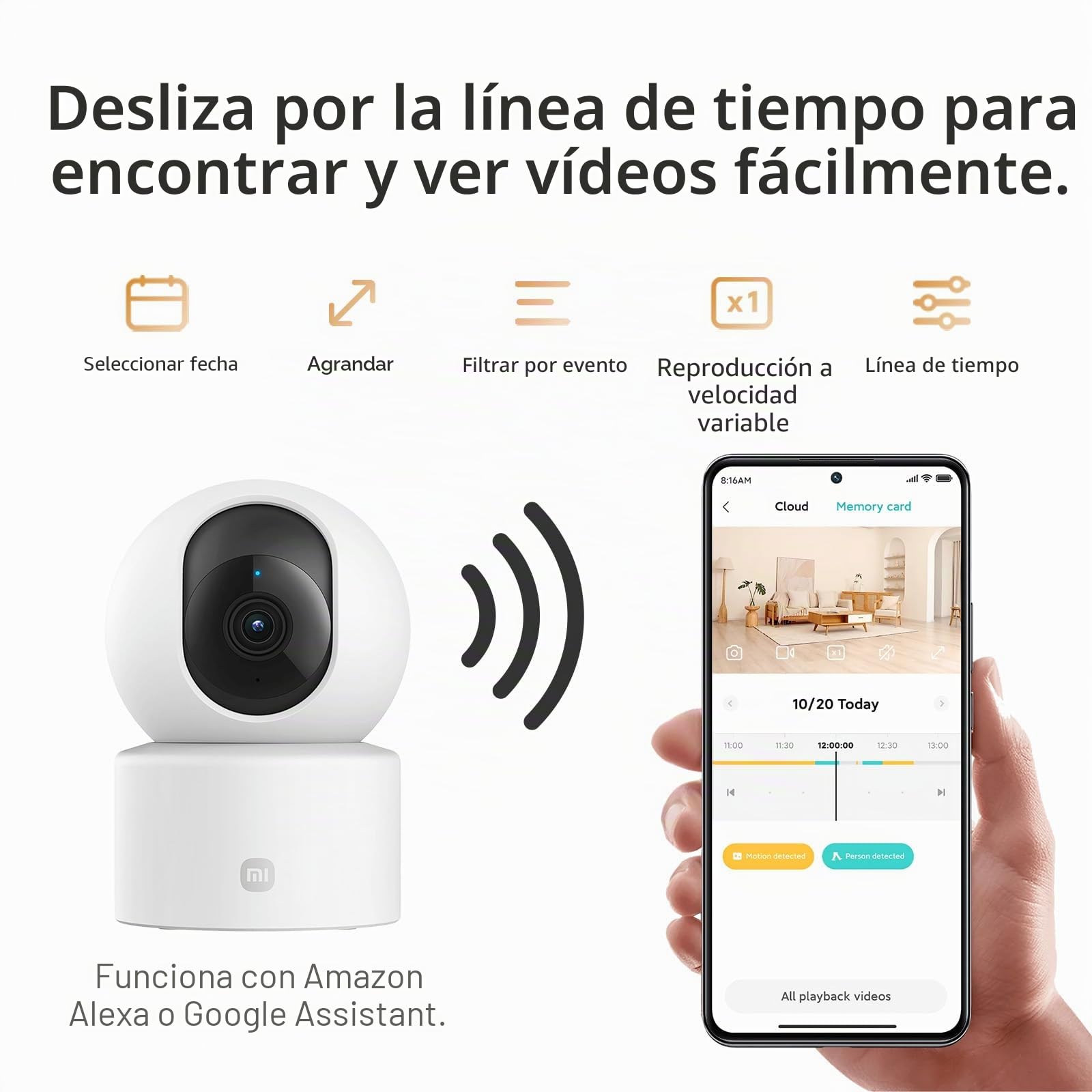 XIAOMI Smart Camera C301, Calidad de Imagen 2K, visión Horizontal de 360°, protección de la privacidad, Gran Apertura y Lente 4P, Llamadas a Distancia en Tiempo Real, visión Nocturna por Infrarrojos