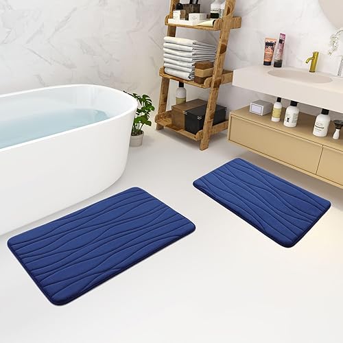 Miniatura 113 de Buganda - Alfombra de baño de espuma viscoelástica 24x16, tapetes de baño extra suaves y absorbentes, antideslizantes y lavables a máquina para el