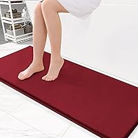 Vista 112 de Smiry Alfombra de Baño de Espuma Viscoelástica 47x24, Alfombras de Baño Extra Suaves y Absorbentes, Alfombra Antideslizante Lavable para Suelo, Gris