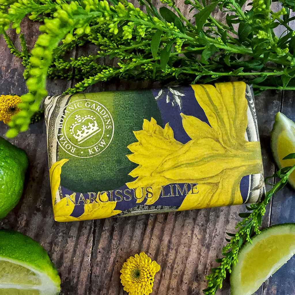 Royal Botanical Gardens, Kew Narcissus Lime Luxury Shea Butter Soap 240g